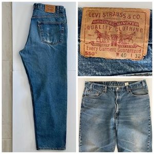 Men’s blue denim Levi’s 550 Relaxed Fit W40 L 32.